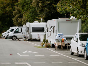 Supporting image for story: Travellers move onto Shrewsbury car park after being moved on from playing field