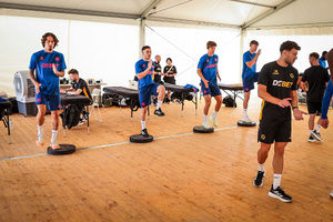 Fabio Silva being put through is paces (Photo by Wolverhampton Wanderers FC/Wolves via Getty Images)