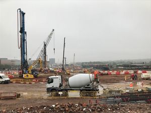 Work taking place at Curzon Street Station, Birmingham. PIC: Gurdip Thandi LDR