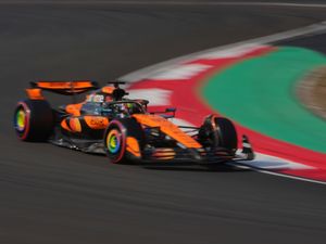 Oscar Piastri's car on the track in China