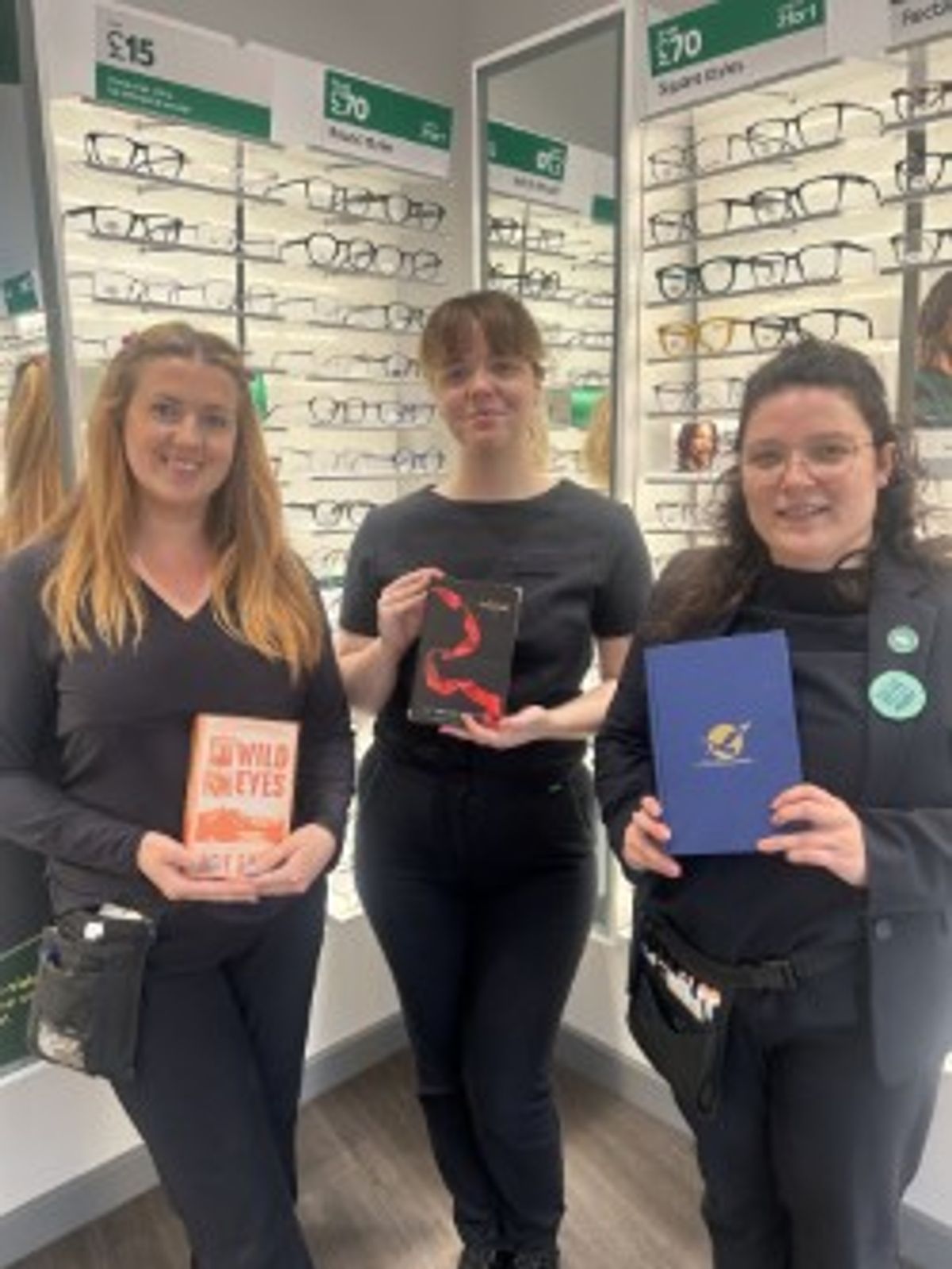 Optical team sets sights on charity reading challenge