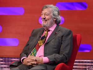 Supporting image for story: Stephen Fry and Oti Mabuse share jokes in sketch for Children In Need