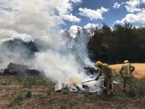 Supporting image for story: Ten tons of silage on fire near Bridgnorth