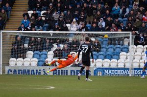 Matt Cox could not prevent Arthur Read’s stunning strike from hitting the back of the net. Picture: Oliver Jones 