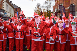Santa Claus is coming to town including Mayor Councillor Jay Moore photo: Graham Mitchell