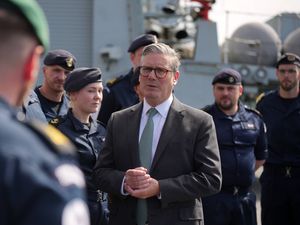 Prime Minister Sir Keir Starmer meets members of the Royal Navy on the HMS St Albans in Oslo, Norway
