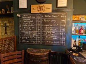 The pub has a great selection of drinks which change regularly