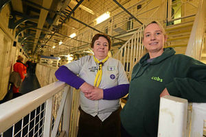 Cub leaders Gail Matthews, left, and Heather Ford