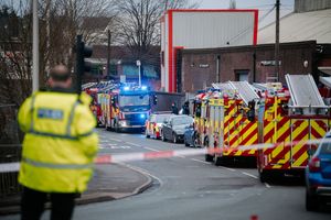 Fire engines in attendance at the blaze 