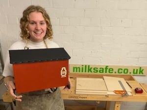 Supporting image for story: Former Shrewsbury College student invents new product to keep milk safe from thieves