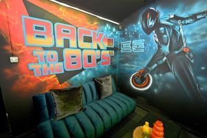 The amusement arcade takes visitors back to the 80s