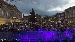 Crowds at the Christmas Lights Switch on in Stafford