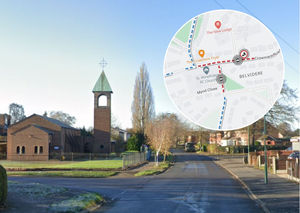 Part of Crowmere Road in Shrewsbury - including the junction with Belvidere Road – will be resurfaced later this month. Photo: Google/OneNetwork