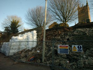 Supporting image for story: Survey of Ludlow town walls to begin seven years after collapse