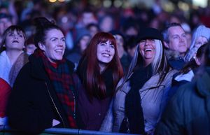 Crowds watching the entertainment at Walsall Bonfire