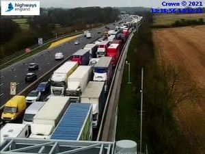Supporting image for story: 'Chemical lorry incident' closes M6 southbound 