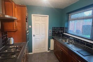 The kitchen has fitted appliances