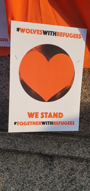The event brought people together to stand in solidarity with refugees