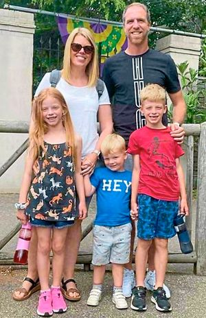 Keith Lowe with his family