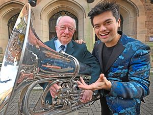 Supporting image for story: Champion brass band’s date with BGT star