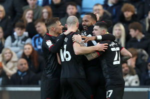 Kyle Bartley of West Bromwich Albion celebrates after scoring a goal to make it 0-2. (Photo by Adam Fradgley/West Bromwich Albion FC via Getty Images).