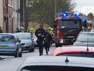 Armed police in Cobden Street after the incident Photo: Matt Higgins.