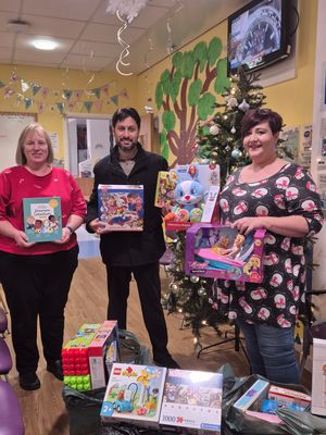 Shaz Saleem with Kelly Franklin Krista Ralph 