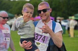 Runners young and old took part in the colour run, raising money for victims of murder and terrorism