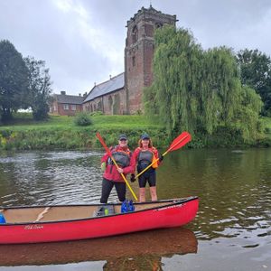 Caroline and Carol travelled 32 miles in their canoe