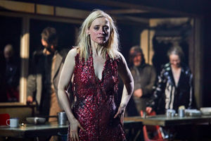 Anne-Marie Duff as Lady Macbeth in Macbeth NT Live. Photo by Brinkhoff Mögenburg