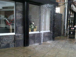 Supporting image for story: Leak causes water fountain outside Telford restaurant