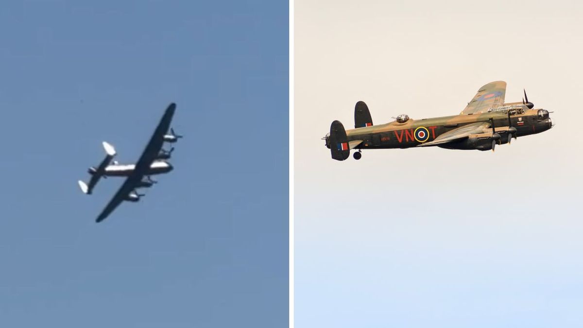 Watch historic Lancaster Bomber flying over the West Midlands - Battle of Britain Memorial Flight schedule