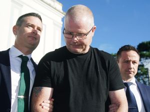 Richard Satchwell outside court with gardai