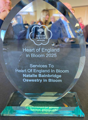 Natalie's Personal Award for Service to In Bloom