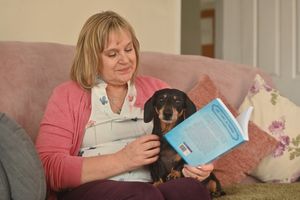 Amanda with her dog Henry