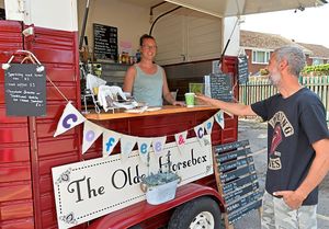 Rebecca Sheppard in the Horsebox