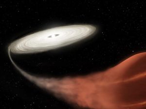 Supporting image for story: Astronomers find ‘vampire’ star in midst of feeding frenzy