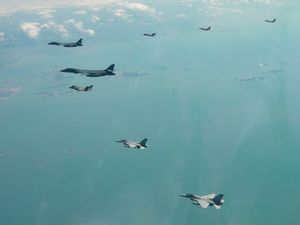 Supporting image for story: North Korea threatens retaliation after US bombers fly over South Korea