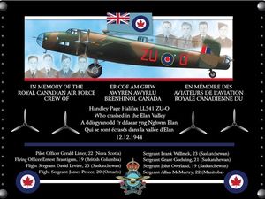 Supporting image for story: Eight Canadian airmen killed in the Elan Valley 80 years ago to be remembered with unveiling of new memorial