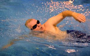 Steve Taylor in the pool