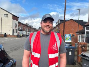Birmingham striking bin worker Dean Harris. Credit: Alexander Brock. Permission for use for all LDRS partners.