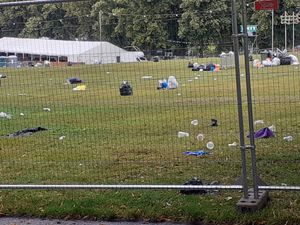 The scene at Quarry park on Sunday morning