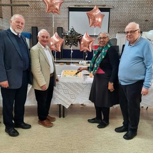 Mike Buck, Pete Buckley, Clare Wood with John Wood