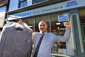 Owner Bharat Parmar from Elegant Dry Cleaners in Market Place