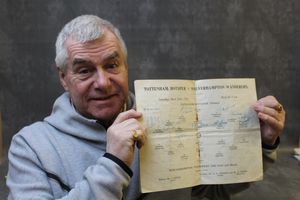 A lifelong Wolves fan with the Wolves vs Tottenham Hotspur 1921 FA Cup final programme. Picture: Cuttlestones Auctioneers & Valuers