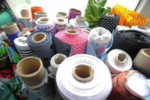 Cotton trader – just some of Becci's fabrics and threads