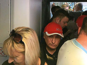 Travel nightmare – an overcrowded train with only two carriages going from Shifnal to the Cosford Air Show. Picture: Rob Bell
