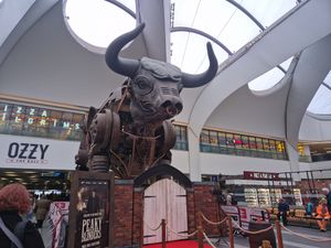 Ozzy the Bull transforms into a Peaky Blinder (Photo credit: Mimi Ibrahim, Express and Star)