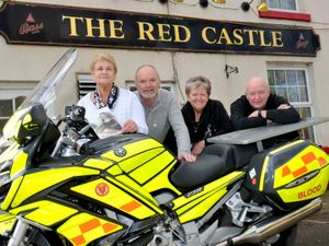 Supporting image for story: New blood bike unveiled in memory of Joanne Harris