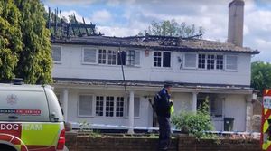 The scene of the fire